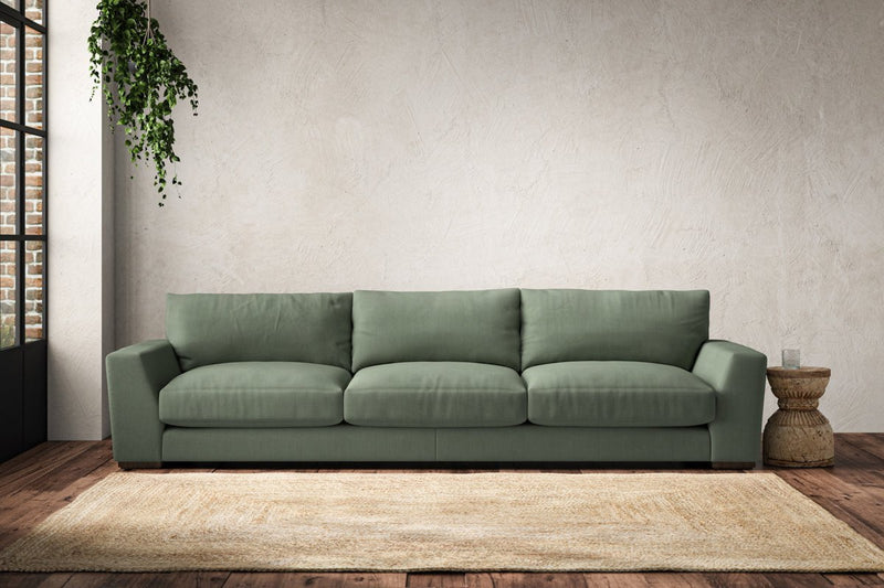 Nkuku MAKE TO ORDER Guddu Super Grand Sofa - Brera Linen Jade
