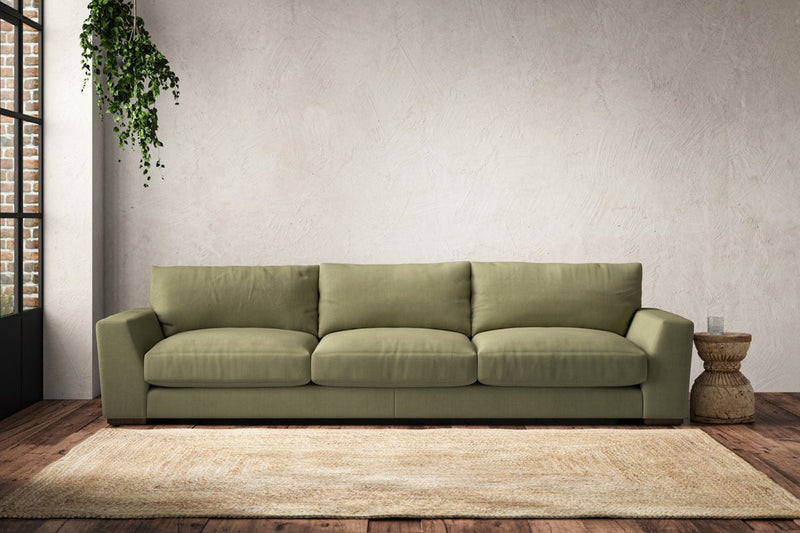 Nkuku MAKE TO ORDER Guddu Super Grand Sofa - Brera Linen Sage
