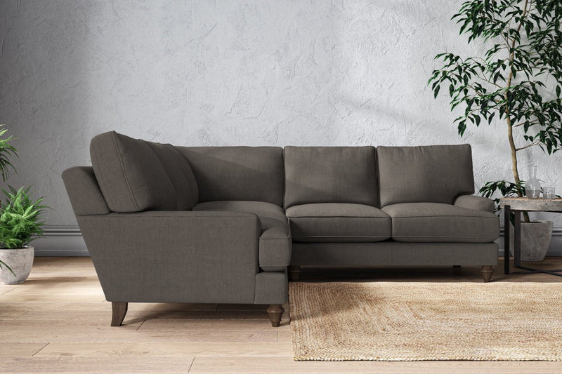 Nkuku MAKE TO ORDER Marri Large Corner Sofa - Brera Linen Granite