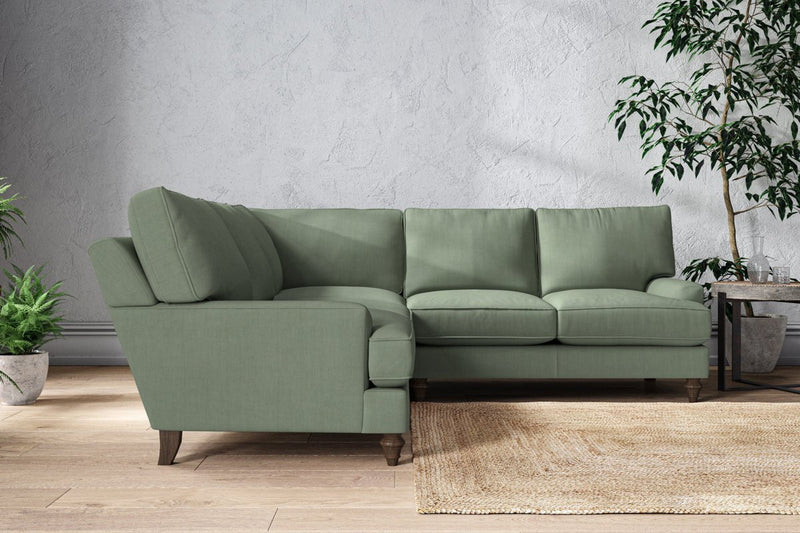 Nkuku MAKE TO ORDER Marri Large Corner Sofa - Brera Linen Jade