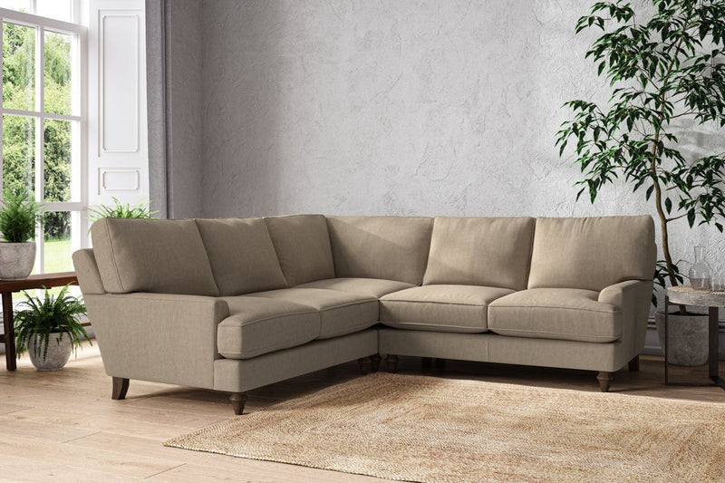 Nkuku MAKE TO ORDER Marri Large Corner Sofa - Brera Linen Pebble