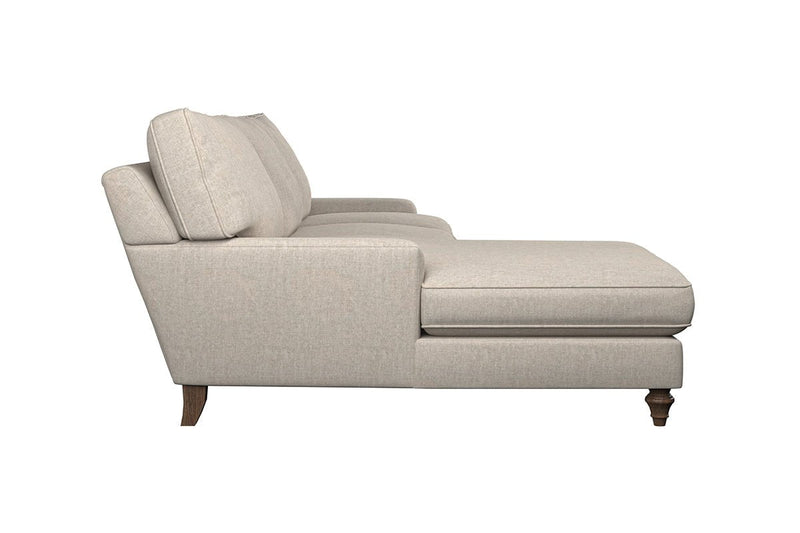 Nkuku MAKE TO ORDER Marri Large Left Hand Chaise Sofa - Brera Linen Charcoal
