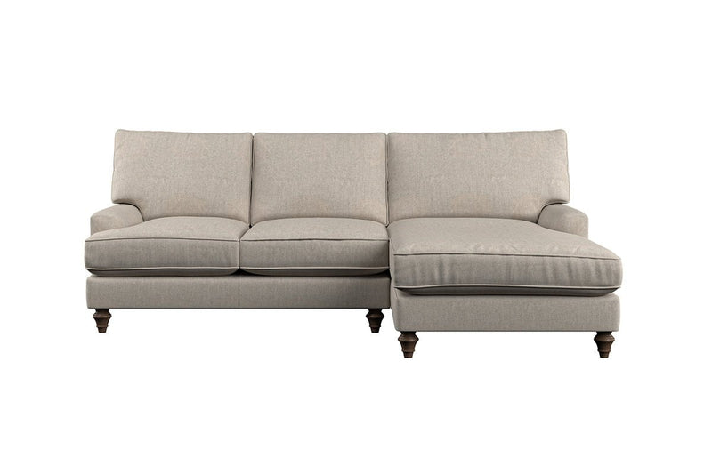 Nkuku MAKE TO ORDER Marri Large Right Hand Chaise Sofa - Brera Linen Sage