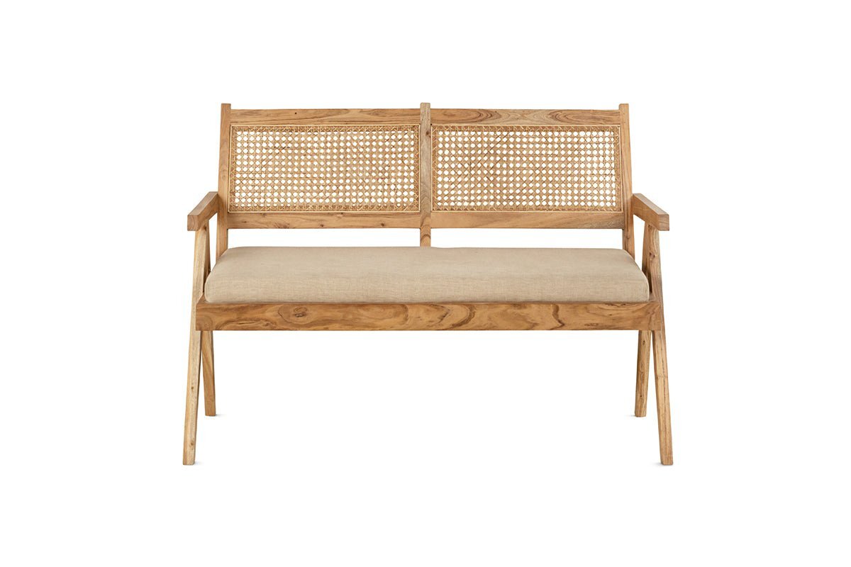 Nalrina acacia and cane sofa