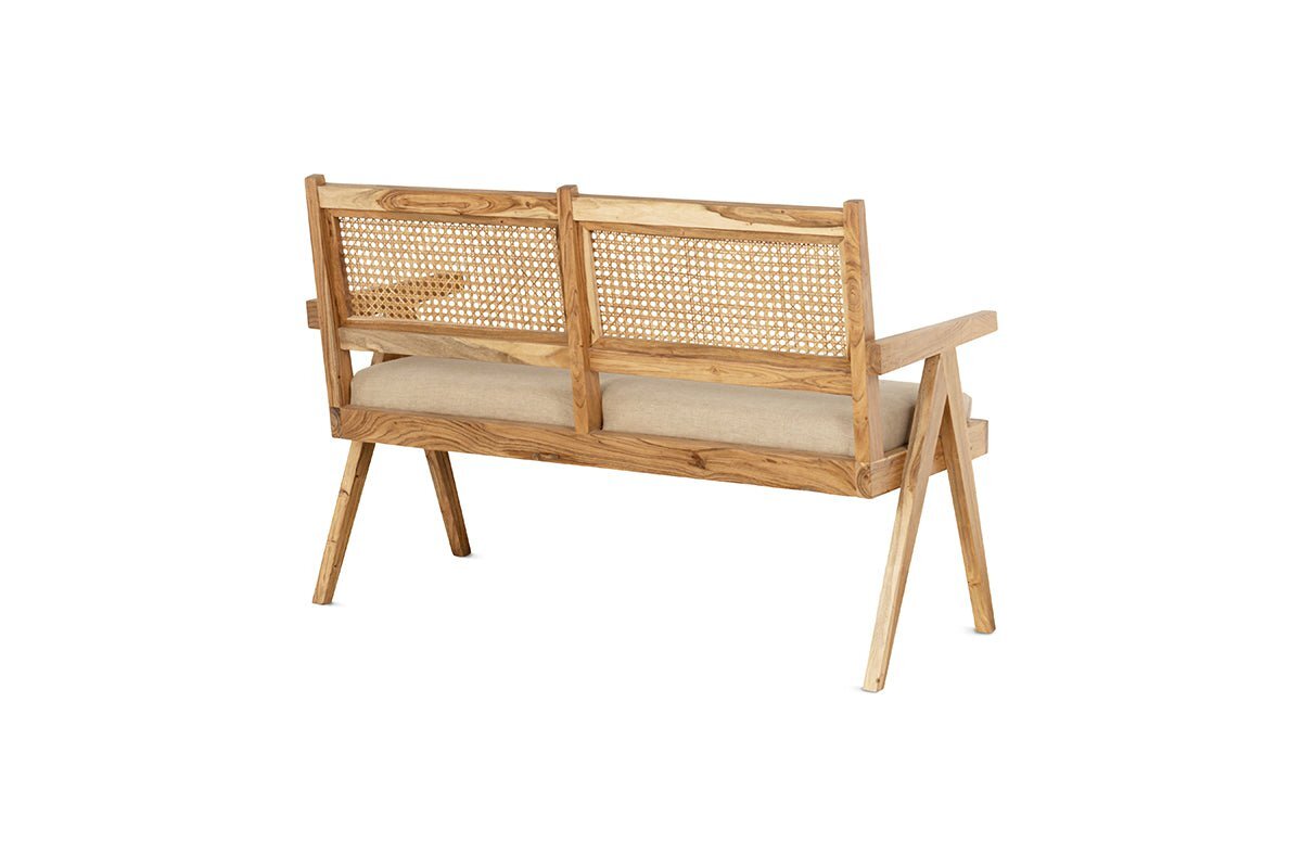 Nalrina acacia and cane sofa