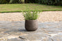 nkuku VASES & PLANTERS Zadie Etched Ceramic Planter - Grey - Small