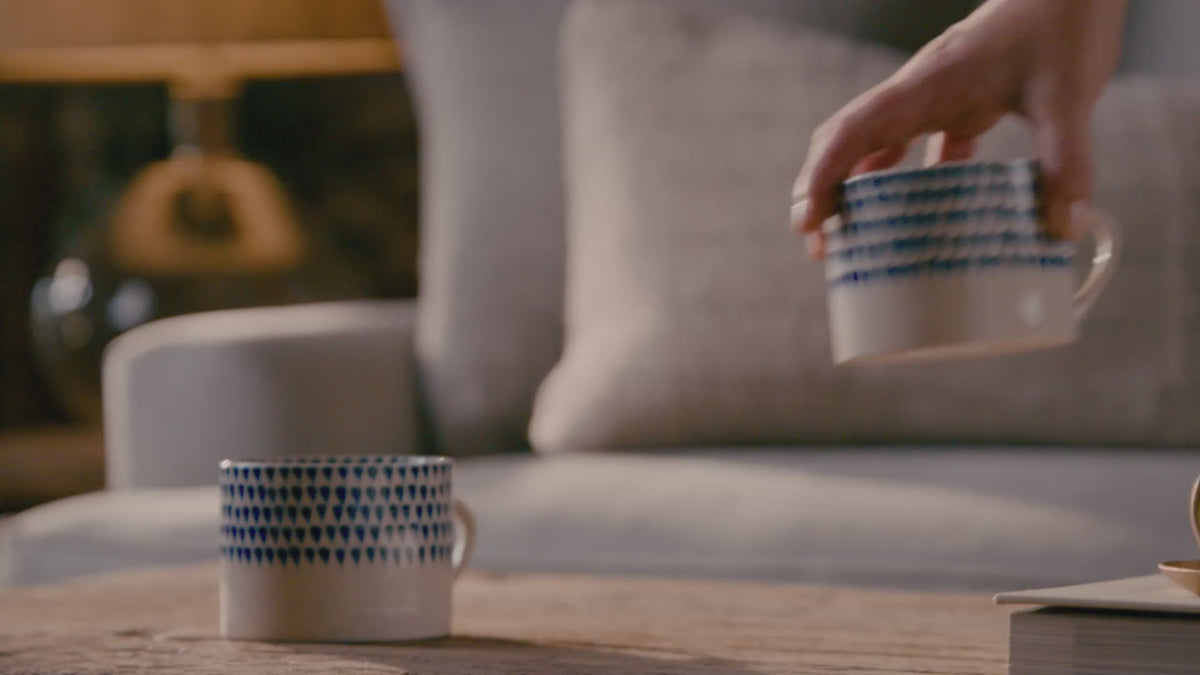 Indigo Drop Mug & Indigo Large