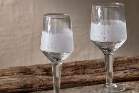 Anara Etched Wine Glass - Clear - (Set of 4) - Large-nkuku