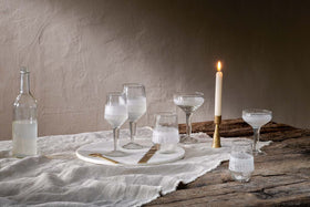 Anara Etched Wine Glass - Clear - (Set of 4) - Large-nkuku