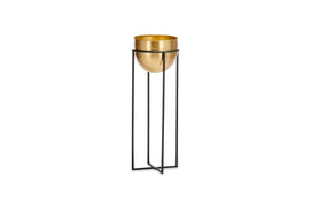 Atsu Brass Planter Stand-nkuku