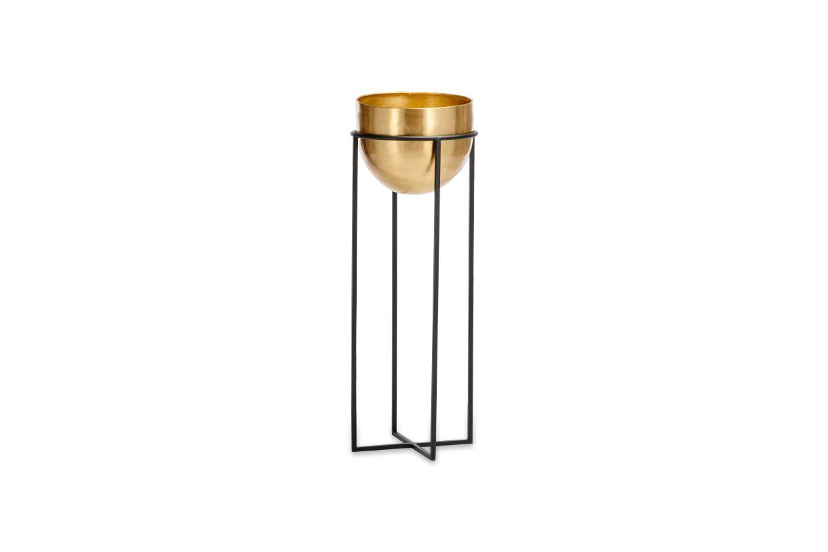 Atsu Brass Planter Stand-nkuku