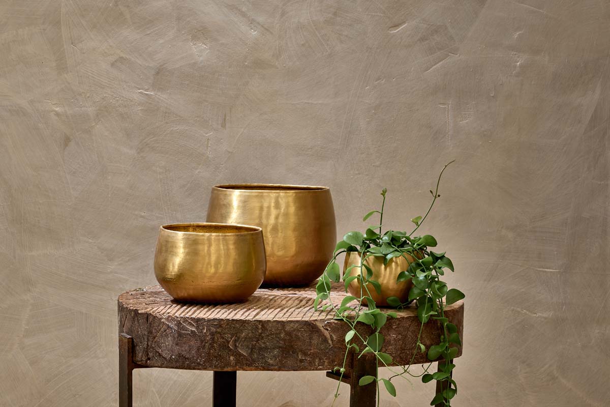 Atsu Brass Planter-nkuku