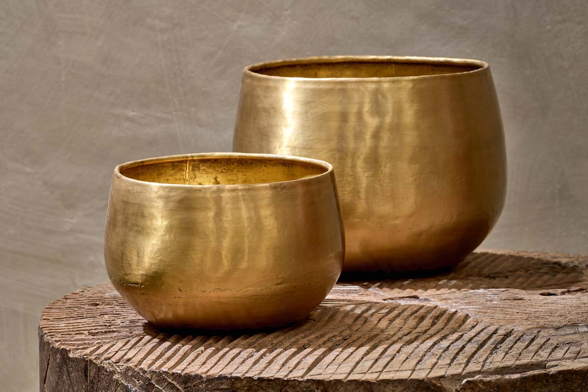 Atsu Brass Planter-nkuku