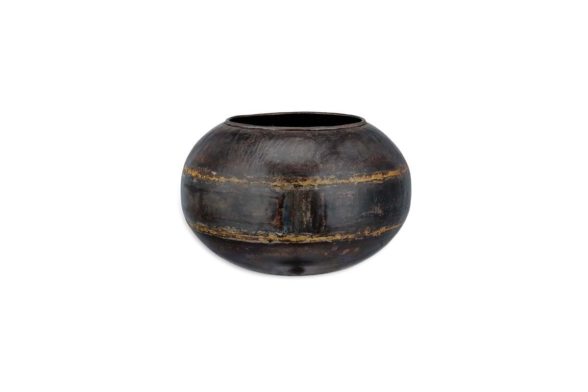 Endo Reclaimed Iron Globe Planter-nkuku