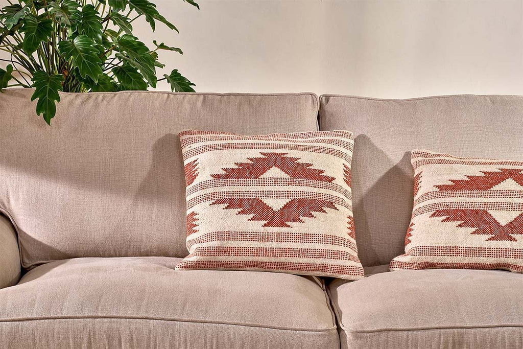 Kutha Kilim Cushion Cover - Cream - Square-nkuku