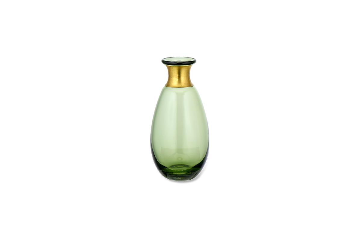 Miza Mini Glass Vase - Green-nkuku