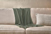 Moss Stitch Cotton Throw - Forest Green-nkuku