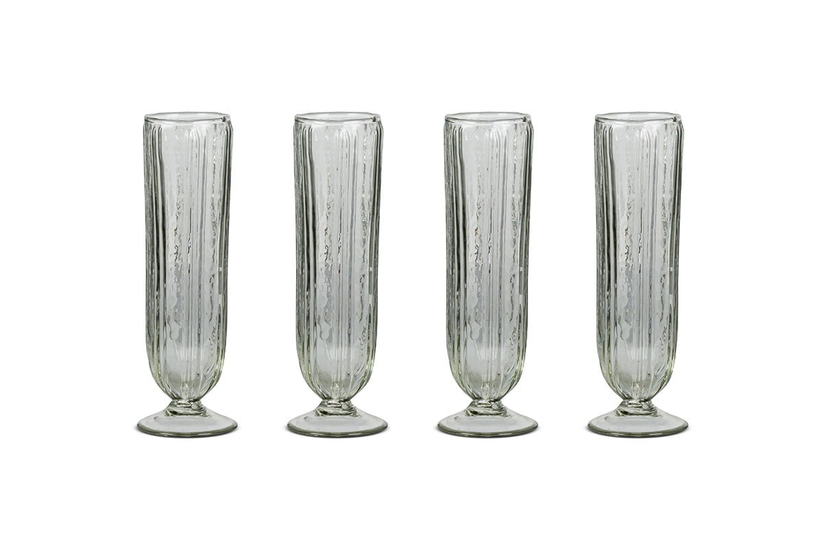 Sigiri Champagne Glass - Clear - (Set of 4)-nkuku