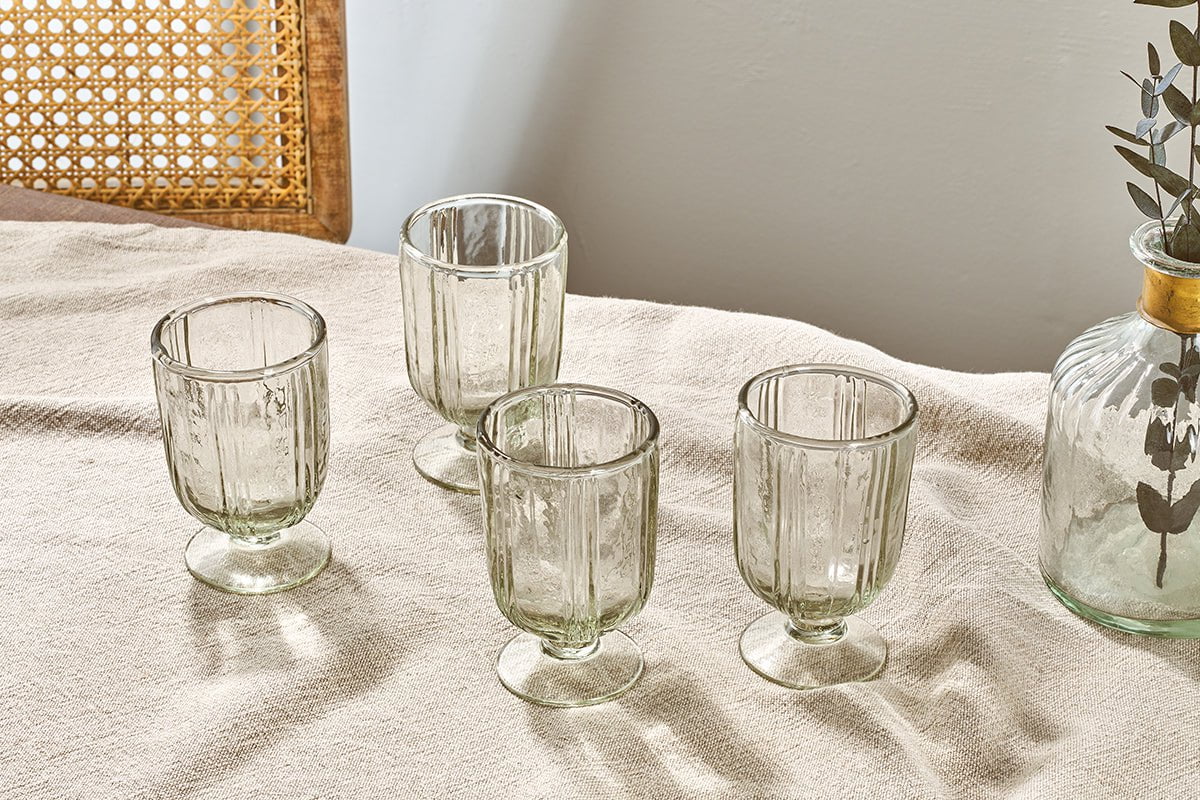 Sigiri Small Wine Glass - Clear - (Set of 4)-nkuku
