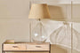 nkuku LAMPS AND SHADES Agatha Recycled Glass Statement Table Lamp - Clear