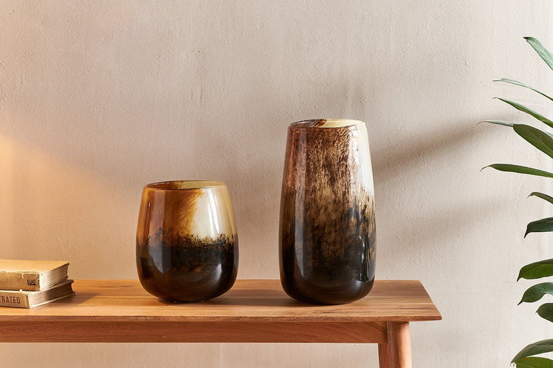 nkuku VASES & PLANTERS Ariyah Multi Tone Glass Vase