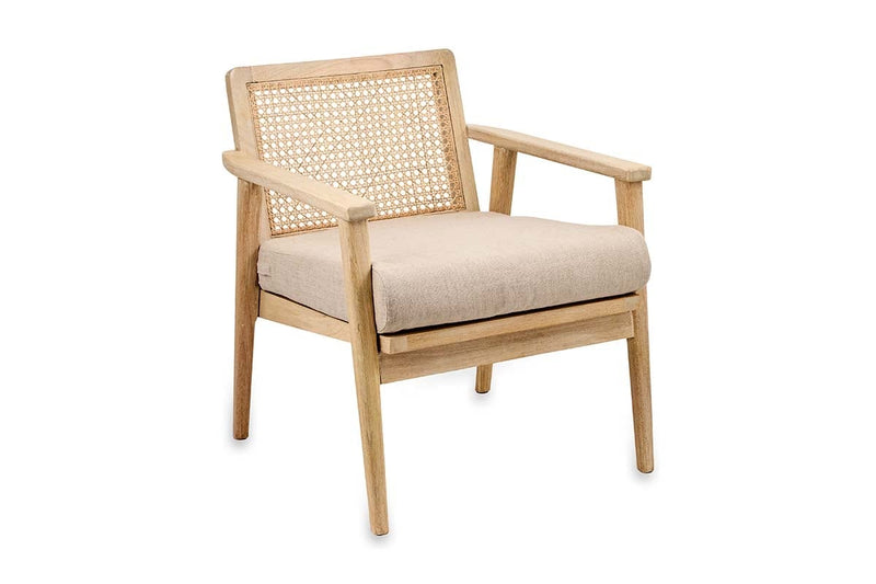 Nkuku FURNITURE Atri Mango Wood & Cane Occasional Chair