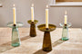 nkuku CANDLES HOLDERS & LANTERNS Avyn Recylcled Glass Candle Holder - Forest Green