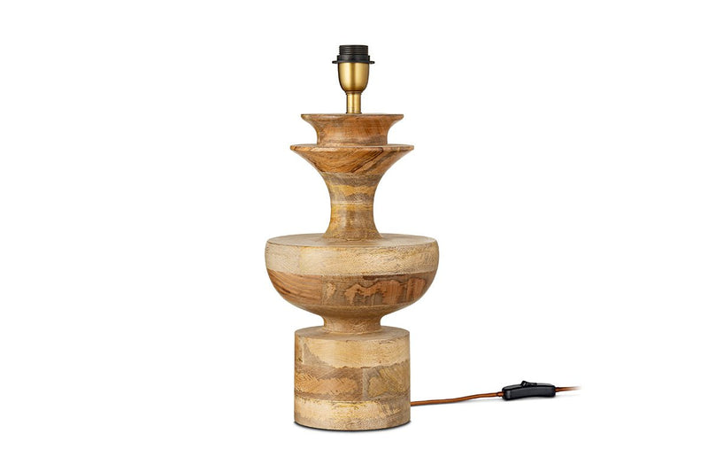Nkuku LAMPS AND SHADES Badur Mango Wood Table Lamp