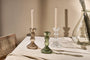 Nkuku CANDLES HOLDERS & LANTERNS Buran Glass Candlestick - Clear - One Size