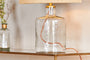nkuku LAMPS AND SHADES Edina Recycled Glass Table Lamp - Clear - Small