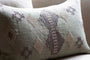 nkuku TEXTILES Ekta Embroidered Linen Cushion Cover - Sage Green