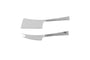 Ena Cheese Knife Set - Brushed Silver (Set of 2)