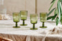 nkuku GLASSWARE Fali Wine Glass - Olive - Set of 4