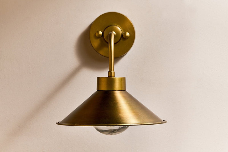 nkuku LIGHTS Galago Bathroom Wall Lamp - Antique Brass