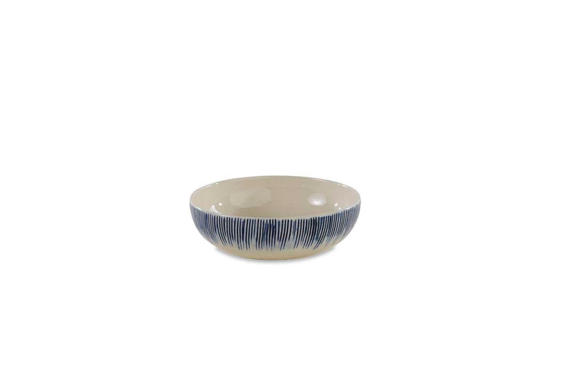 Nkuku Tableware Karuma Ceramic Cereal Bowl - Blue & White