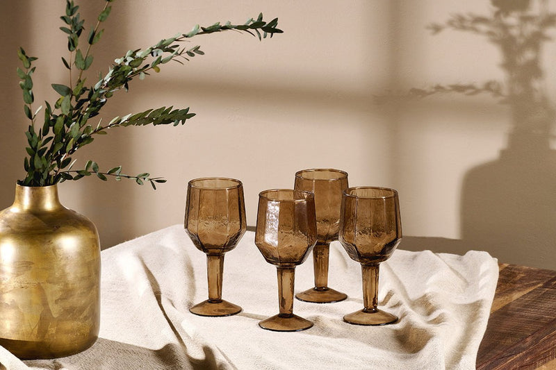 Nkuku GLASSWARE Kavya Wine Glass (Set Of 4)