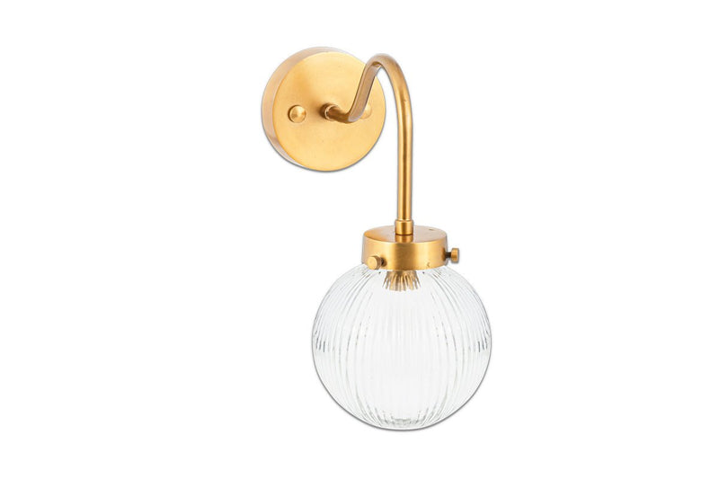 nkuku LIGHTS Konnie Bathroom Wall Lamp Globe - Clear