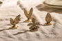 Nkuku KITCHEN & DINING ACCESSORIES Leaf Brass Place Card Holders