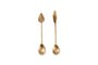 Nkuku Table Accessories Leaf Brass Spoons (Set of 2)