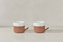 Nkuku Tableware Mali Ribbed Coffee Mug - White (Set of 2)