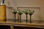 Nkuku GLASSWARE Mila Champagne Glass - Dark Emerald - Set of 4