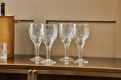 Nkuku Glassware Mila Wine Glass - Clear (Set of 4)