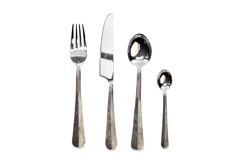 Nkuku Tableware Osko Cutlery - Silver - (Set of 16)