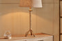 nkuku LAMPS AND SHADES Sahhil Metal Tripod Table Lamp - Antique Brass